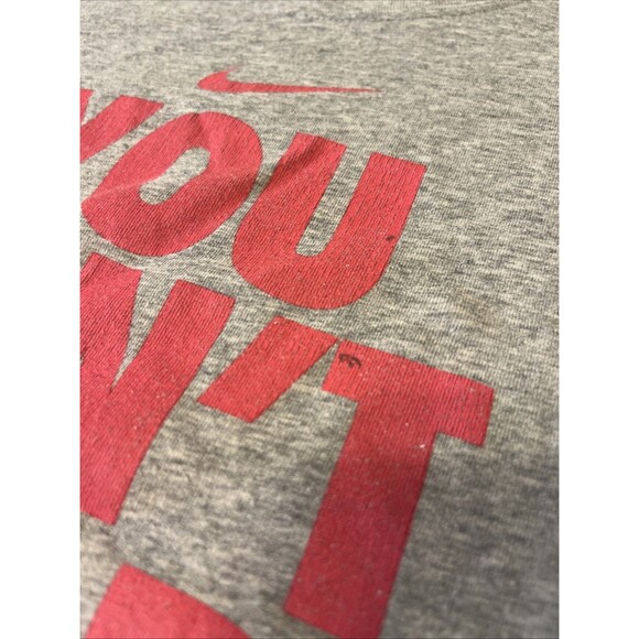 Nike Dri Fit Cotton Tee Women’s Med Grey Pink You Can’t Stop Me T Shirt - Picture 3 of 12